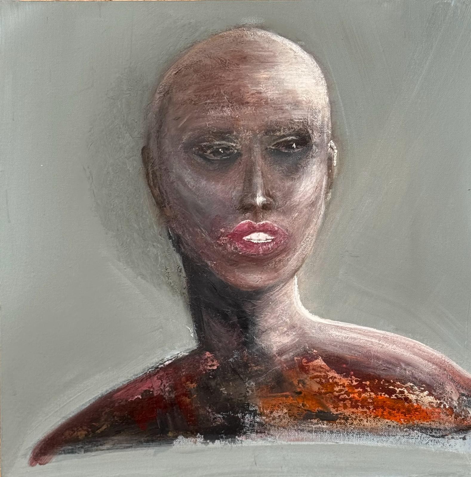Gemälde »You Know« von Crissi Honrath, Acryl auf Leinwand, 40 × 40 cm